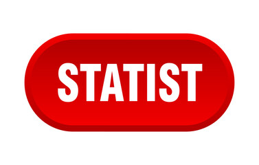 statist button. rounded sign on white background