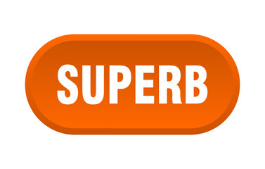 superb button. rounded sign on white background