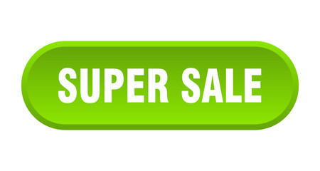 super sale button. rounded sign on white background