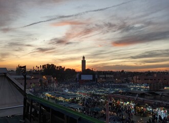 a pic of a square in Marrakesh