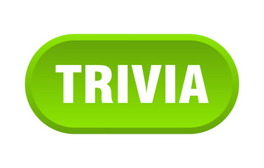 trivia button. rounded sign on white background
