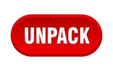 unpack button. rounded sign on white background