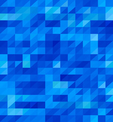 Geometric Pattern Of Triangles In Bright Blue Colors