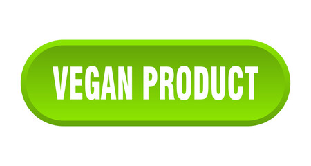 vegan product button. rounded sign on white background