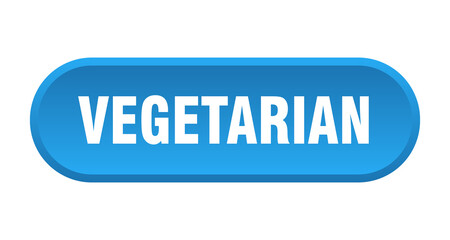 vegetarian button. rounded sign on white background