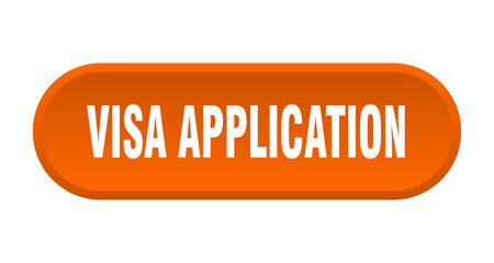 visa application button. rounded sign on white background