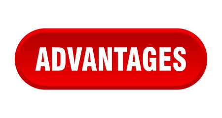 advantages button. rounded sign on white background