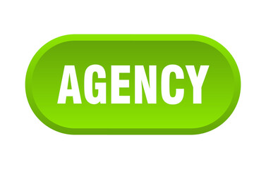 agency button. rounded sign on white background