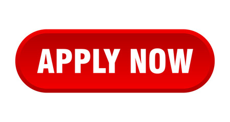 apply now button. rounded sign on white background