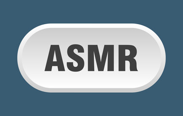 asmr button. rounded sign on white background