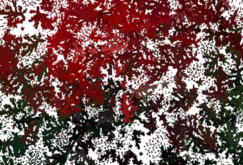 Dark Green, Red vector backdrop with memphis shapes.