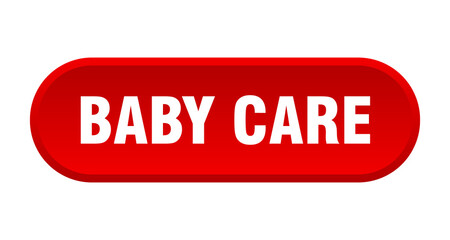 baby care button. rounded sign on white background
