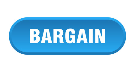 bargain button. rounded sign on white background