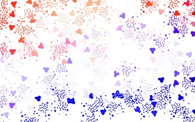 Light Purple vector background with abstract shapes.