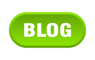 blog button. rounded sign on white background