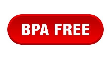 bpa free button. rounded sign on white background