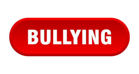 bullying button. rounded sign on white background