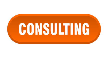 consulting button. rounded sign on white background