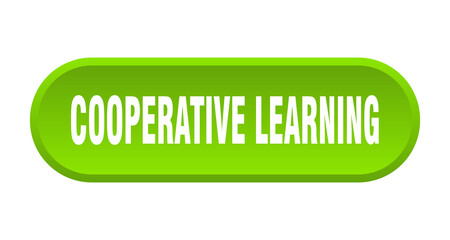 cooperative learning button. rounded sign on white background