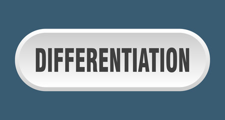 differentiation button. rounded sign on white background
