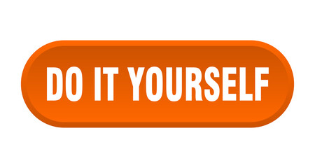 do it yourself button. rounded sign on white background