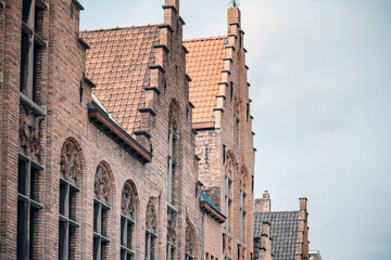 Antique building view in Bruges, Belgium
