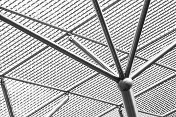 background of a roof black and white metal texture