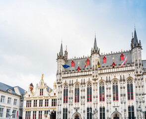 Obraz premium Street view of downtown in Bruges, Belgium