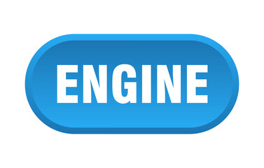 engine button. rounded sign on white background
