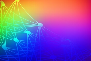 Dark Multicolor vector texture with artificial intelligence concept.