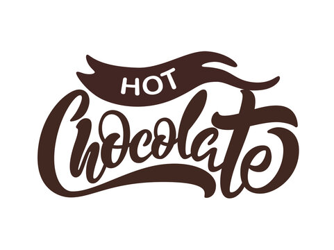 Hot chocolate logo - vector illustration, emblem design