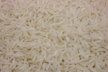 closeup of uncooked white rice