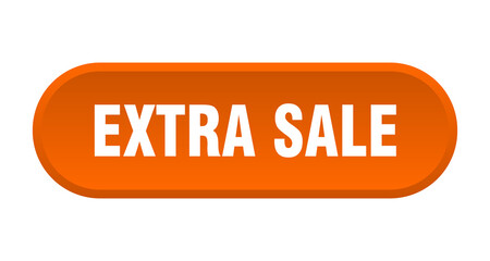 extra sale button. rounded sign on white background