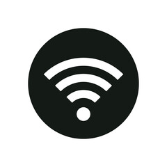 Wifi sign symbol vector icon isolated on white background.
