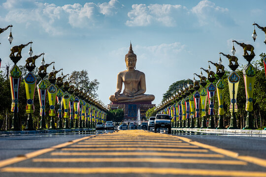 Big Golden Buddha Statue of Wat Pikul thong, Thailand