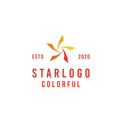 Fototapeta na wymiar Colorful Star Logo design Vector