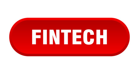 fintech button. rounded sign on white background
