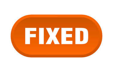 fixed button. rounded sign on white background