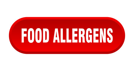 food allergens button. rounded sign on white background