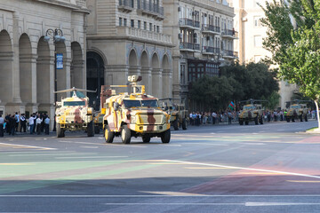 Baku - Azerbaijan: 15 September 2020. Exhibition of military technology. UAV