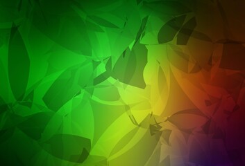 Fototapeta premium Light Green, Red vector template with chaotic poly shapes.