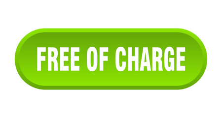 free of charge button. rounded sign on white background