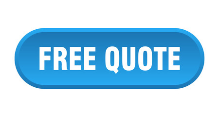 free quote button. rounded sign on white background