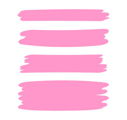 Obraz premium pink stripes brush paint for scribble marker, brushstroke painting pink pastel soft color, pink watercolor brush art, paintbrush pink strip paint