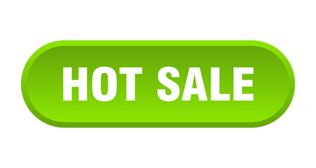 hot sale button. rounded sign on white background