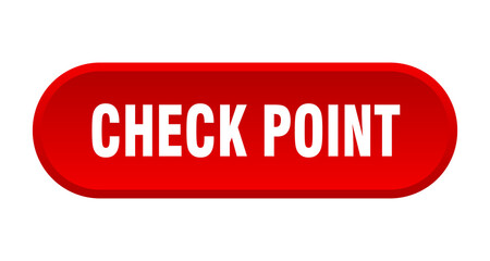 check point button. rounded sign on white background