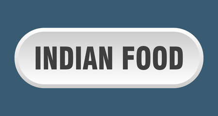 indian food button. rounded sign on white background