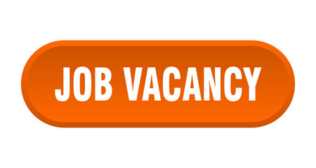 job vacancy button. rounded sign on white background