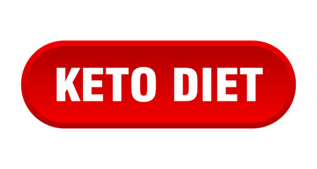 keto diet button. rounded sign on white background