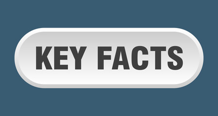key facts button. rounded sign on white background